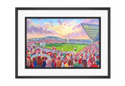 Racecourse Ground Stadium Fine Art Print - Wrexham FC